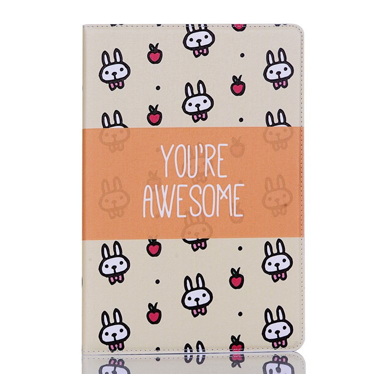 

Pattern Printing Stand Wallet Leather Tablet Protective Cover for Galaxy Tab A 10.1 (2019) SM-T510 / SM-T515 - Rabbit and Strawberry, Galaxy Tab A 10.1 (2019)