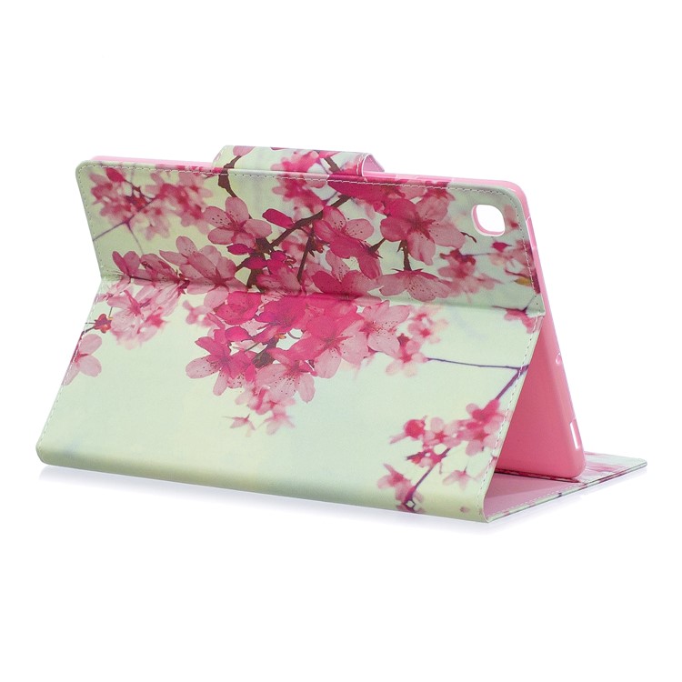 Pattern Printing Wide Clasp Stand Wallet Leather Tablet Case for Galaxy Tab A 10.1 (2019) SM-T510 / SM-T515 - Plum Blossom-5