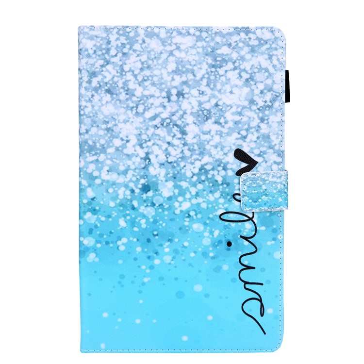 

For Samsung Galaxy Tab A 8.0 (2019) with S Pen P200 P205 Pattern Printing PU Leather Tablet Cover - Smile, Galaxy Tab A 8.0 (2019) with S Pen P200