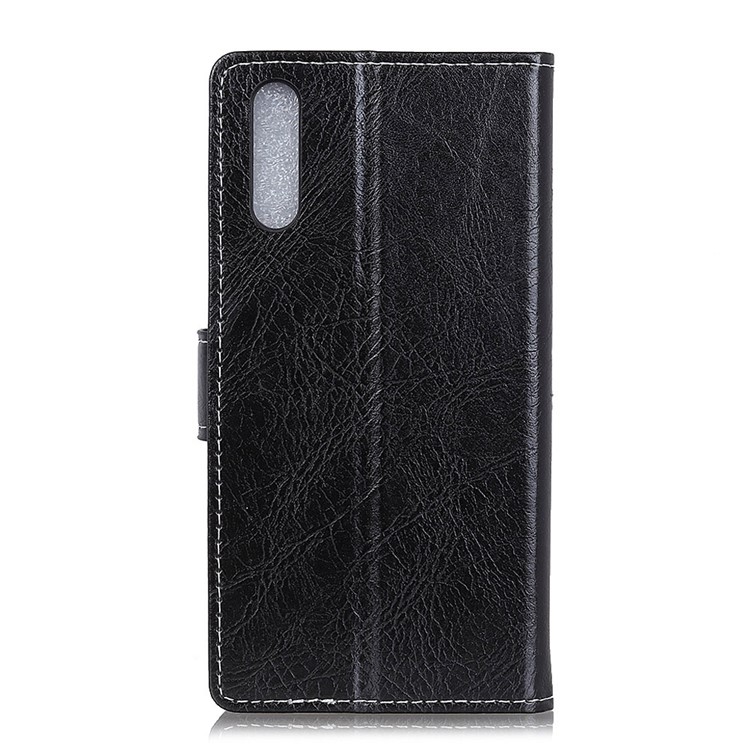 Crazy Horse Leather Wallet Case for Samsung Galaxy A10e - Black-10