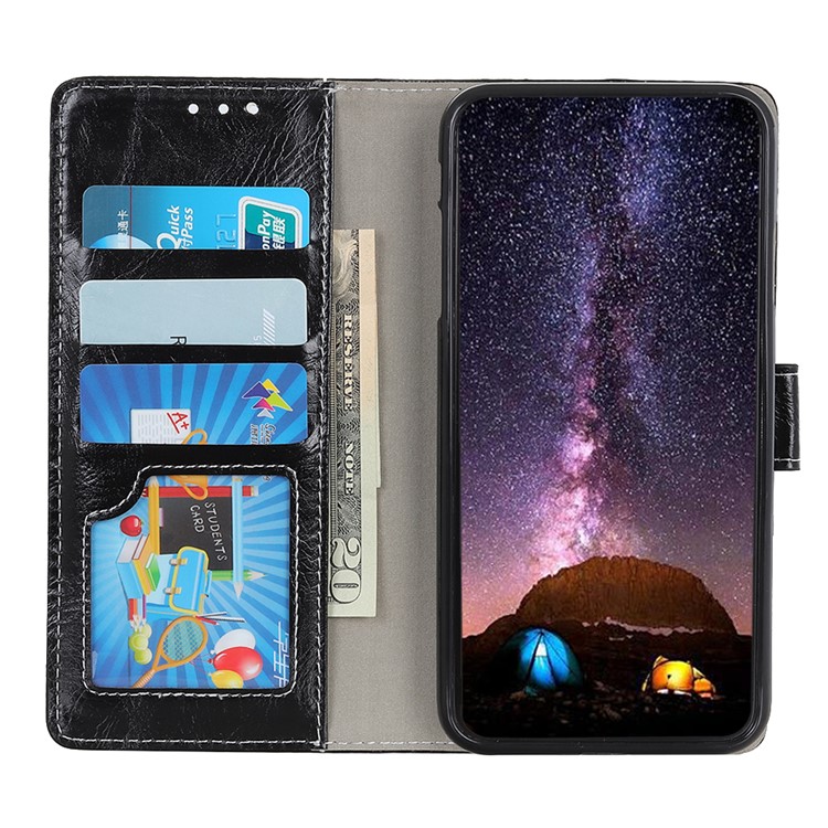 Crazy Horse Leather Wallet Case for Samsung Galaxy A10e - Black-9