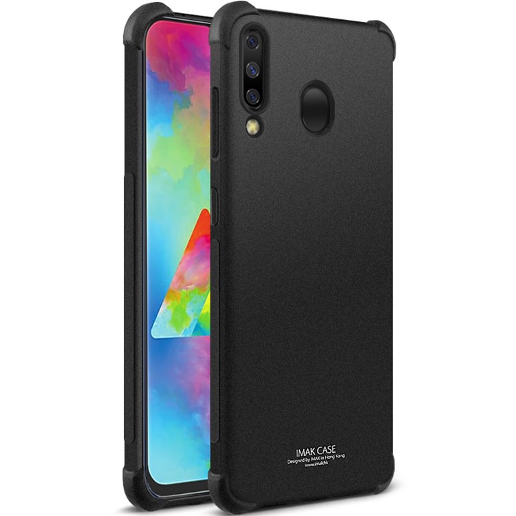 IMAK Shock-Resistant TPU Case with Anti-Explosive Protective Film for Samsung Galaxy M30 / A40s - Black