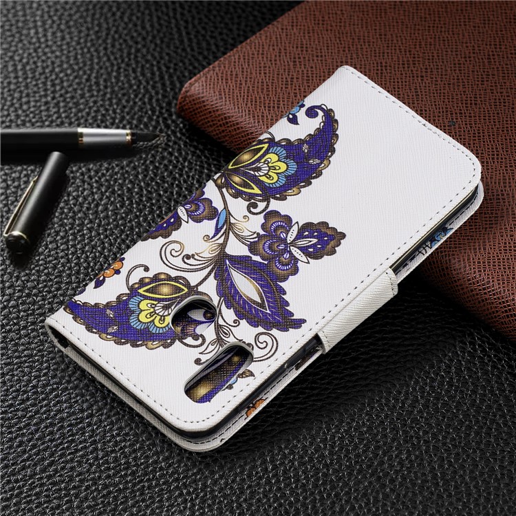 Pattern Printing Wallet Leather Stand Case for Samsung Galaxy A20e - Butterfly Pattern-8