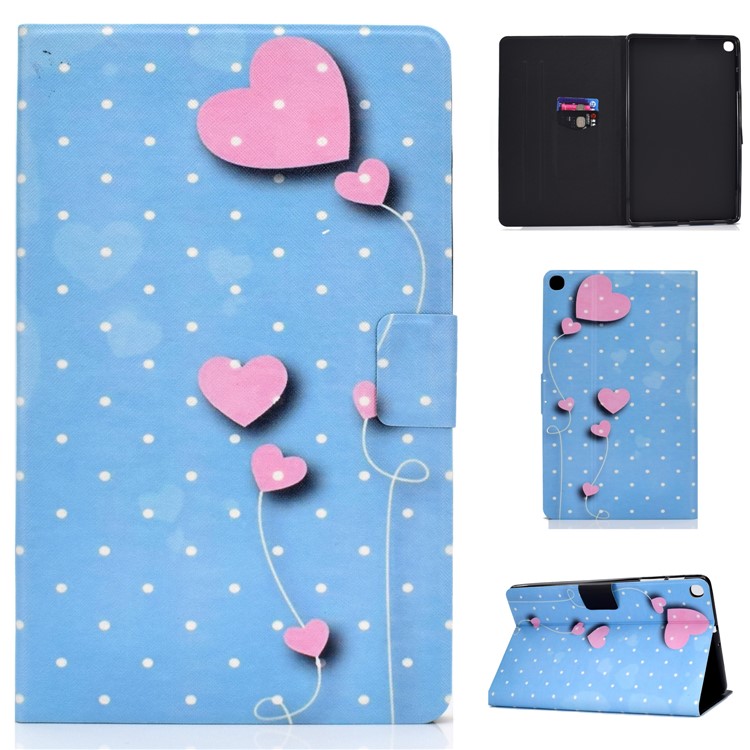 

Pattern Printing PU Leather+TPU Tablet Cover with Card Slots for Samsung Galaxy Tab A 8.0 (2019) with S Pen P200 P205 - Hearts, Galaxy Tab A 8.0 (2019) with S Pen P200
