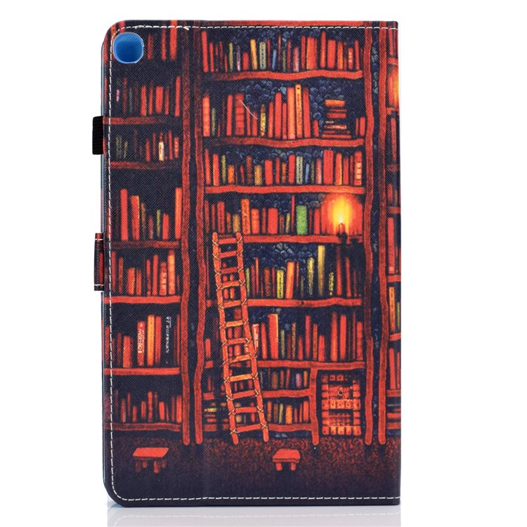 Capa De Tablet De Couro Padrão De Impressão Com Slots De Cartão Para Samsung Galaxy Tab A 10.1 (2019) T515 / T510 - Estante De Livros-3