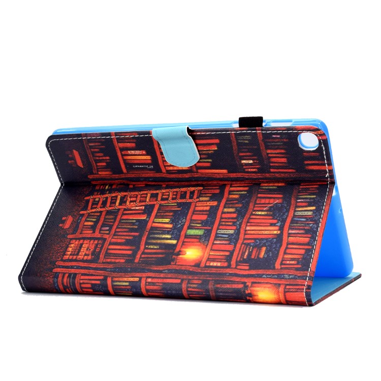 Capa De Tablet De Couro Padrão De Impressão Com Slots De Cartão Para Samsung Galaxy Tab A 10.1 (2019) T515 / T510 - Estante De Livros-4