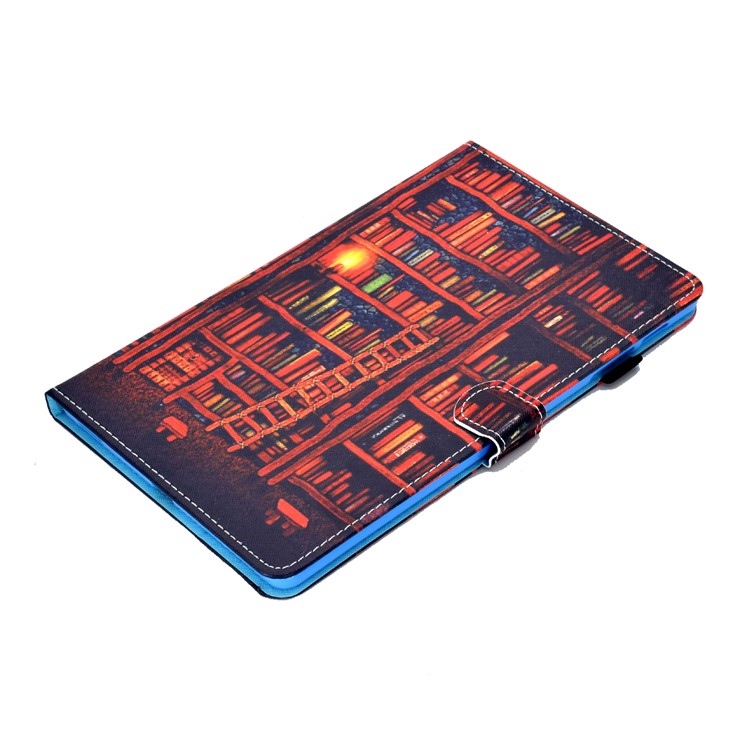 Capa De Tablet De Couro Padrão De Impressão Com Slots De Cartão Para Samsung Galaxy Tab A 10.1 (2019) T515 / T510 - Estante De Livros-5