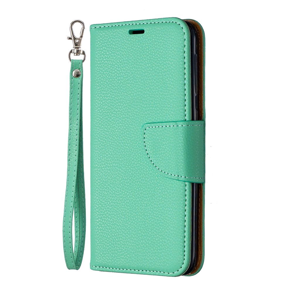 Funda Billetera De Piel Litchi Para Samsung Galaxy A20e - Verde-2