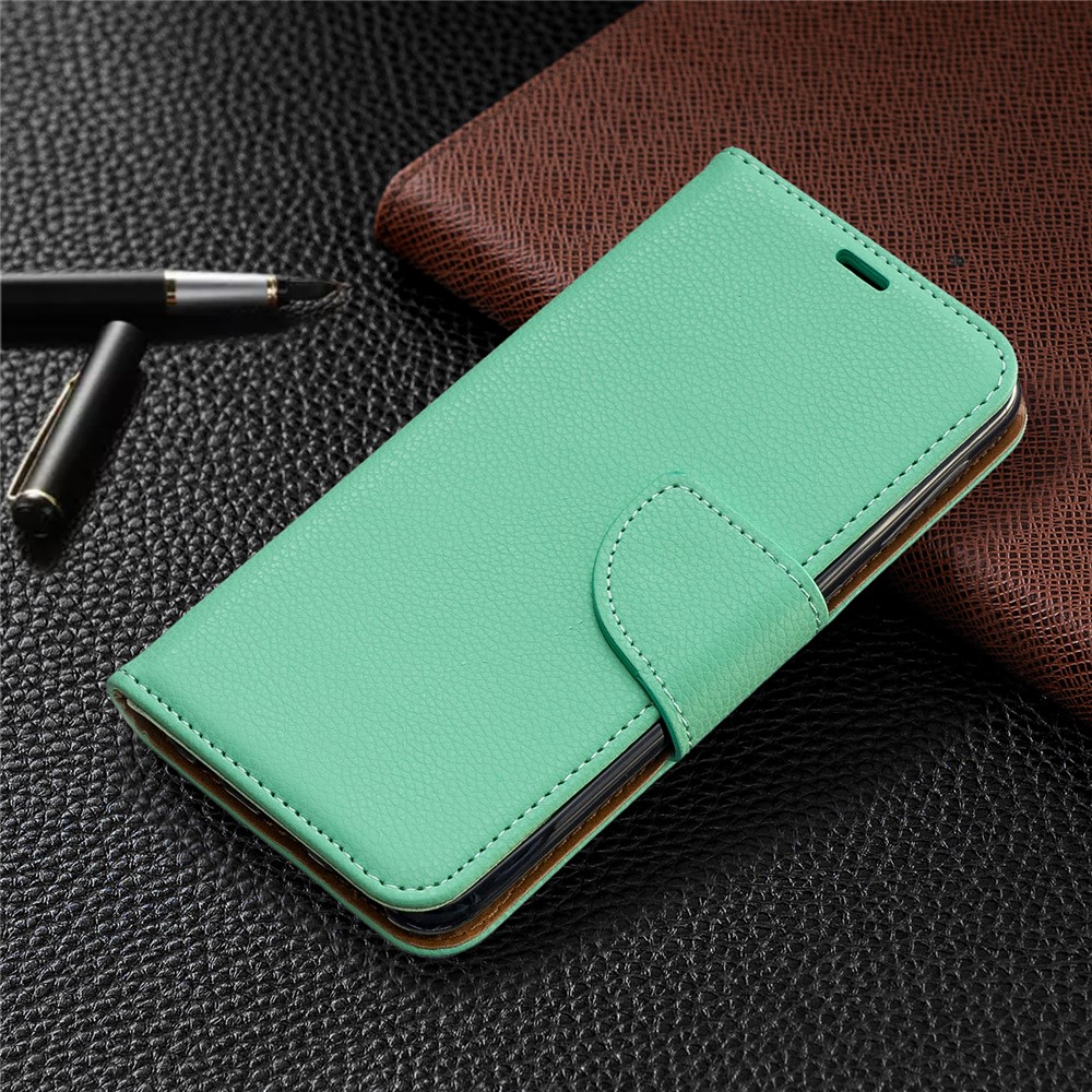 Funda Billetera De Piel Litchi Para Samsung Galaxy A20e - Verde-7