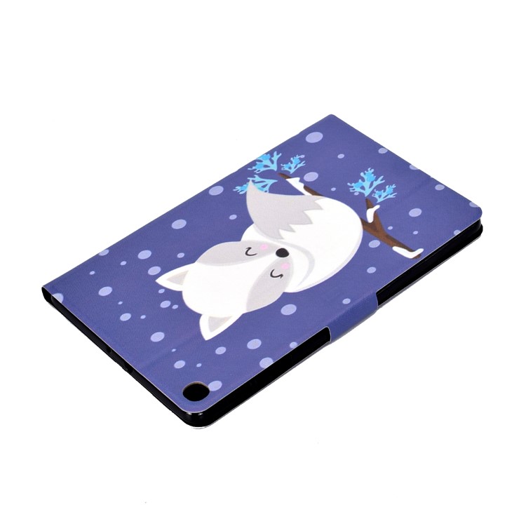 Patterned PU Leather Card Holder Stand Flip Case for Samsung Galaxy Tab A 8 (2019) - Fox-6