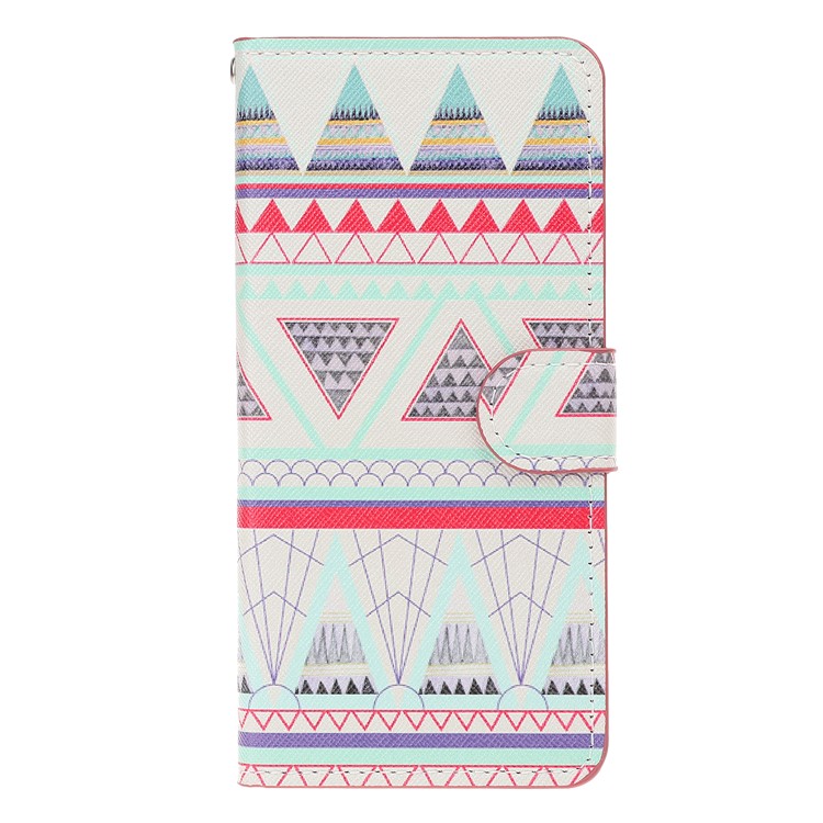 

Pattern Printing Leather Wallet Stand Case for Samsung Galaxy M20 - Geometric Pattern, Galaxy M20
