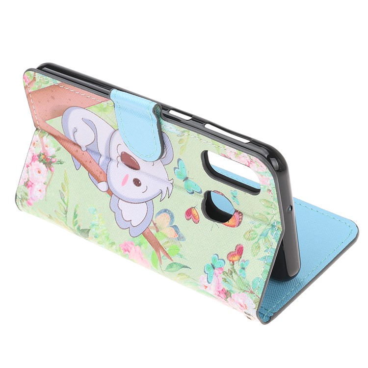 Pattern Printing Leather Wallet Case for Samsung Galaxy A40 - Koala-3