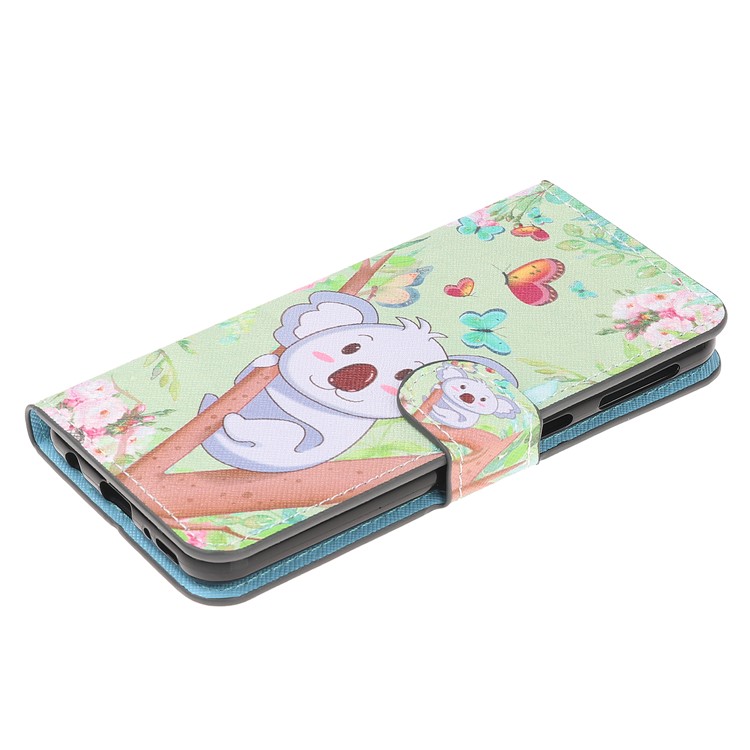 Pattern Printing Leather Wallet Case for Samsung Galaxy A40 - Koala-4