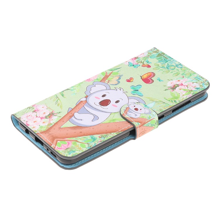 Pattern Printing Leather Wallet Stand Case for Samsung Galaxy A20/A30 - Koala-4