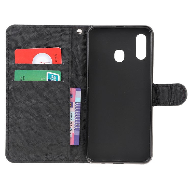 Pattern Printing Leather Wallet Stand Case for Samsung Galaxy A20/A30 - Do not Touch My Phone-5