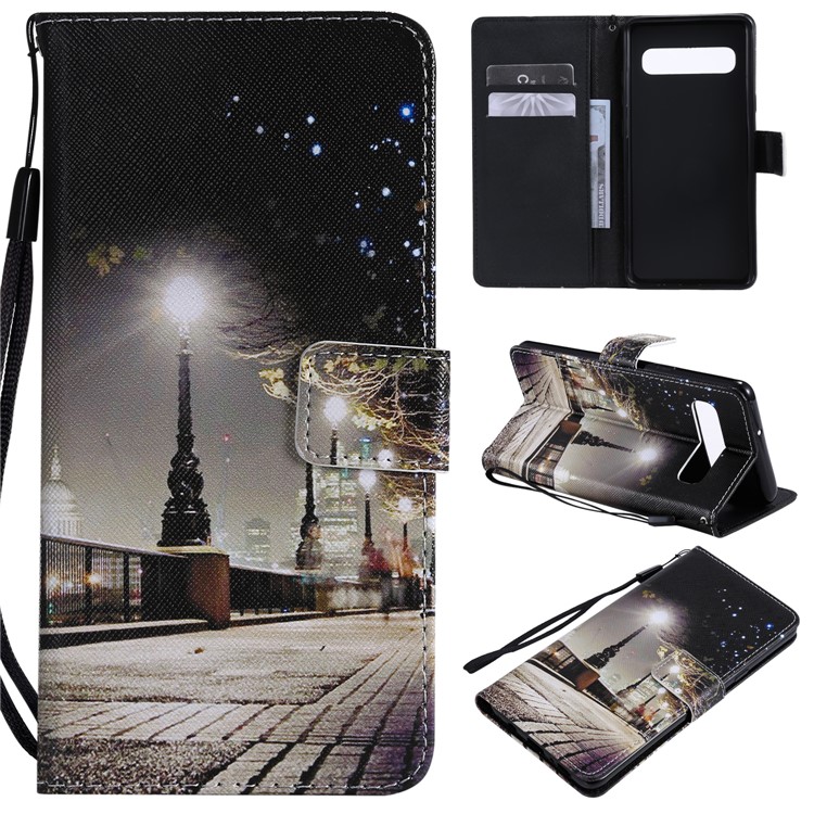 

Pattern Printing Leather Wallet Case for Samsung Galaxy S10 5G - Streetscape, Galaxy S10 5G