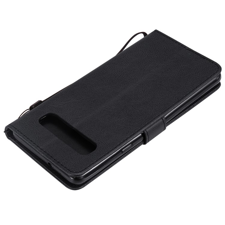 PU Leather Wallet Stand Phone Cover Case for Samsung Galaxy S10 5G - Black-6