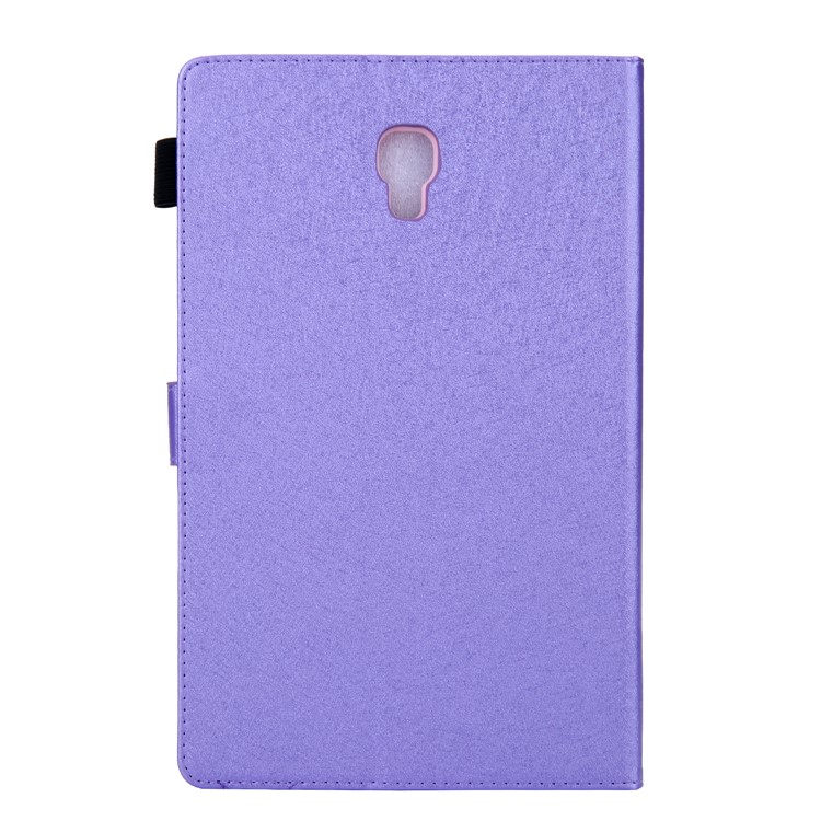 Líneas Ranuras de la Tarjeta de Textura Soporte de la Tableta de Cuero Para Samsung Galaxy Tab A 10.5 (2018) SM-T590 / SM-T595 - Violeta