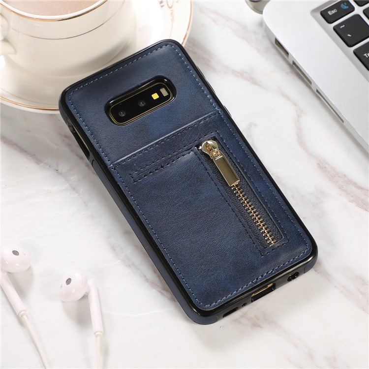 

Кожаный Чехол В Стиле Кошелька + Тпу Для Samsung Galaxy S10E - Темно-синий, Galaxy S10e