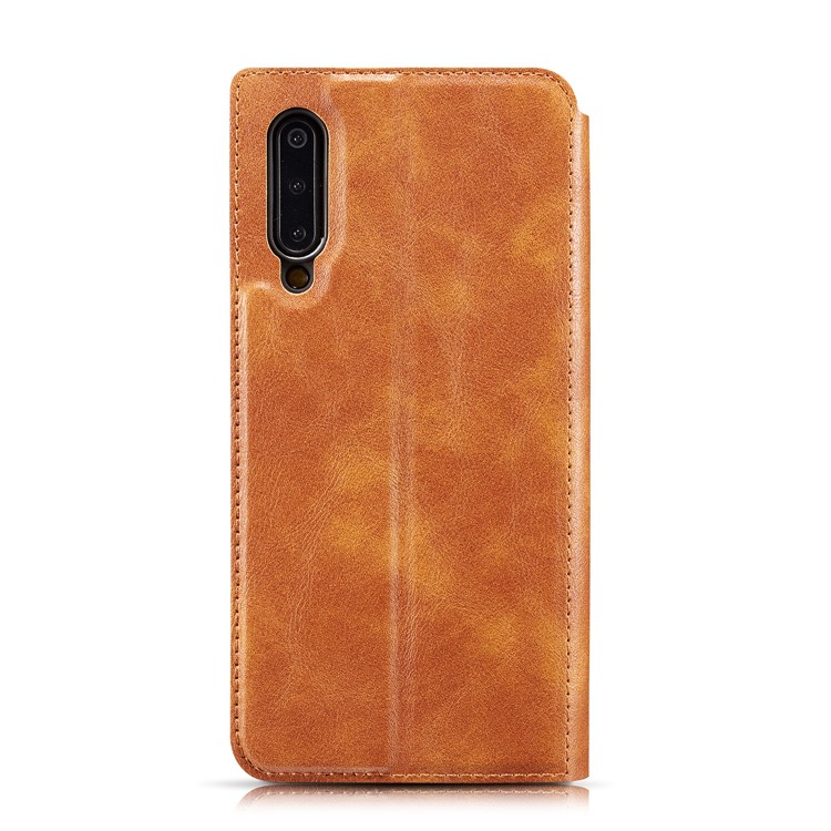 Ultra-thin Simple Style Leather Flip Phone Cover Case with Card Slots for Samsung Galaxy A50 - Brown-14