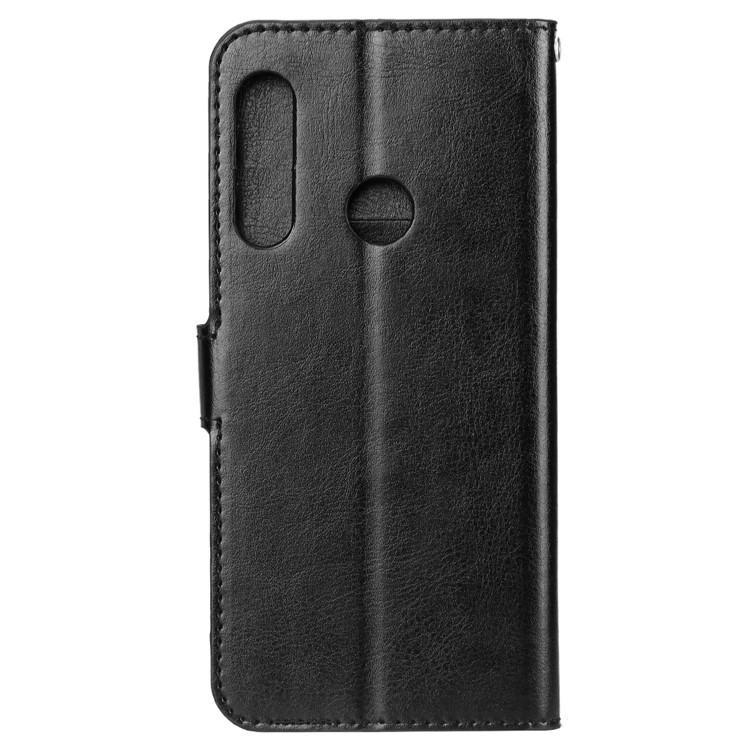 Crazy Horse Texture Wallet Stand Flip Leather Smartphone Cover for Samsung Galaxy A20e - Black-3