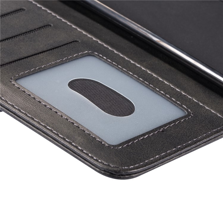 Zipper Wallet Flip Stand Leather Phone Cover with Strap for Samsung Galaxy M10 / A10 - Black-6