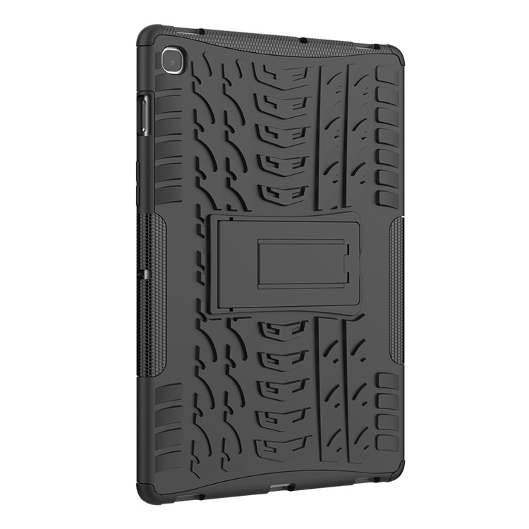 Anti-slip PC + TPU Hybrid Case with Kickstand for Samsung Galaxy Tab S5e SM-T720 - Black-4
