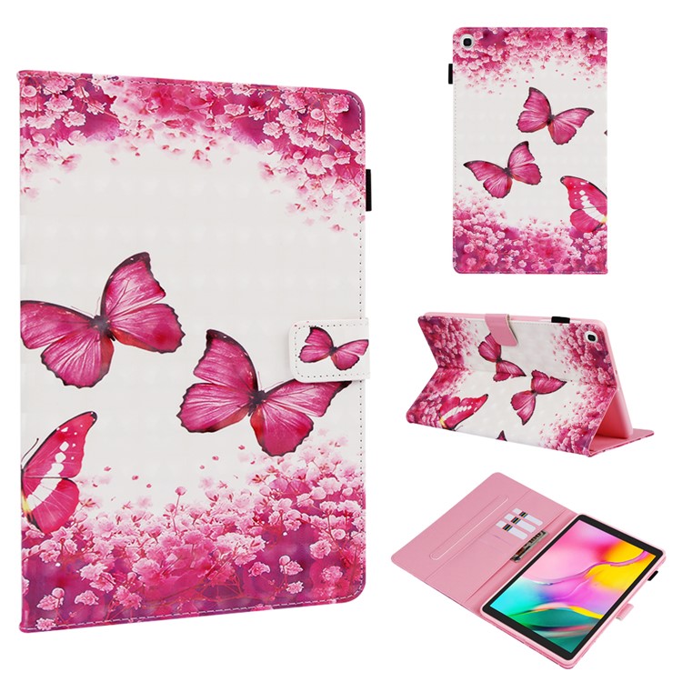 

Pattern Printing Leather Wallet Case for Samsung Galaxy Tab A 10.1 (2019) T510/T515 - Style A, Galaxy Tab A 10.1 (2019)