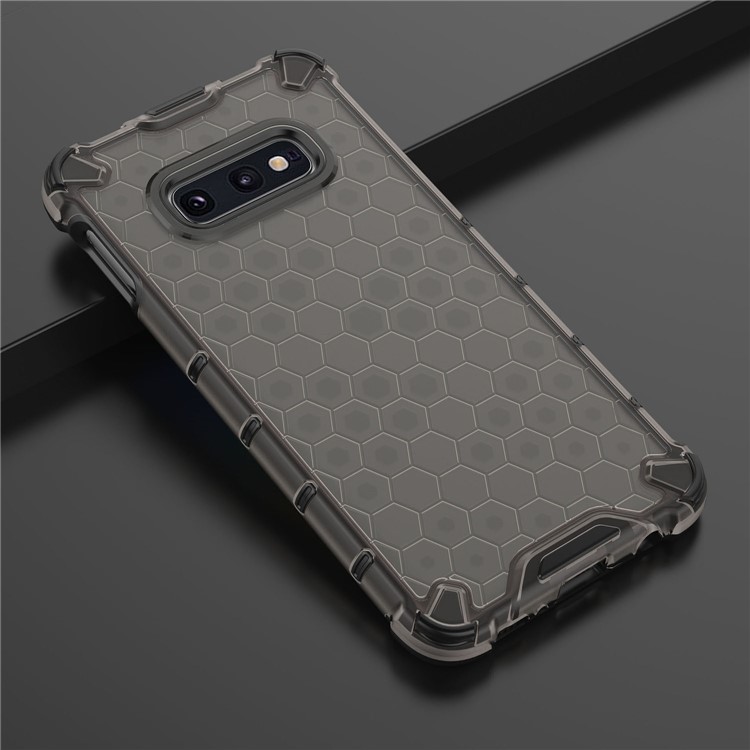 Honeycomb Pattern Shock-proof TPU + PC Hybrid Phone Case for Samsung Galaxy S10e - Black-3