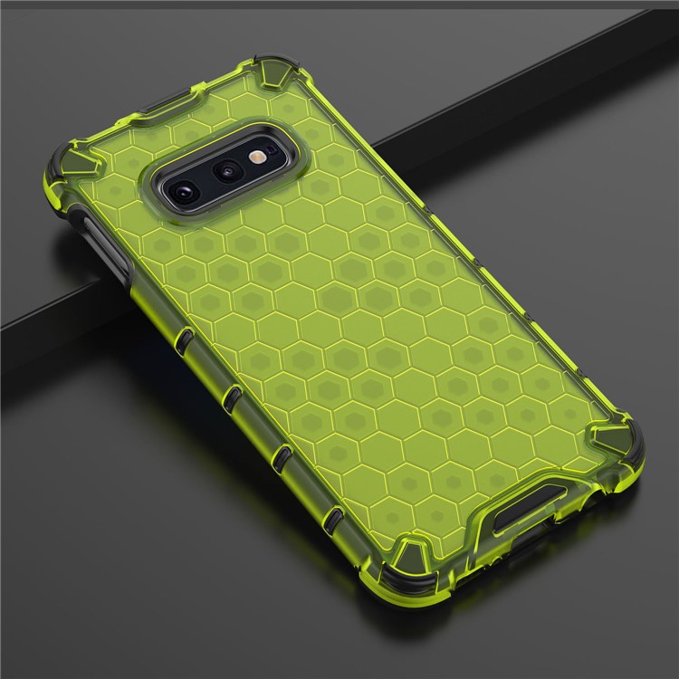 Honeycomb Pattern Shock-proof TPU + PC Hybrid Phone Case for Samsung Galaxy S10e - Green-3