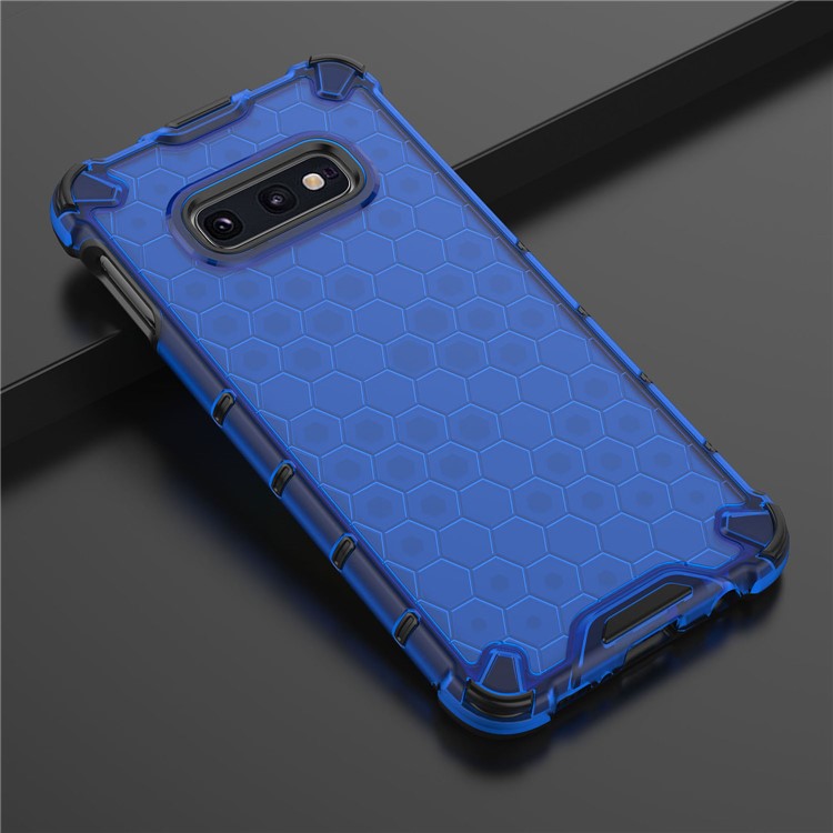 Honeycomb Pattern Shock-proof TPU + PC Hybrid Phone Case for Samsung Galaxy S10e - Blue-4