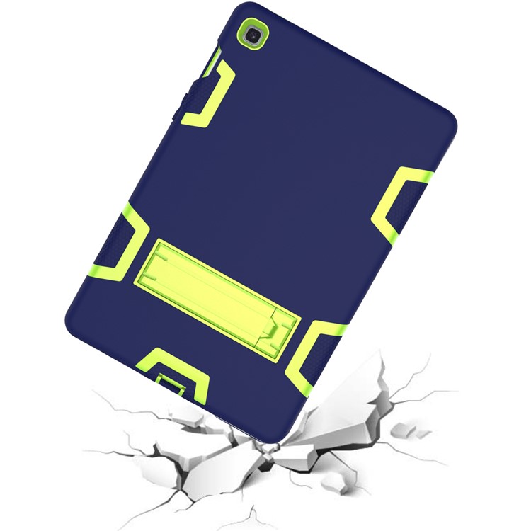 Shock Proof Hybrid TPU + PC Tablet Cover with Kickstand for Samsung Galaxy Tab S5e SM-T720 - Dark Blue / Green-7