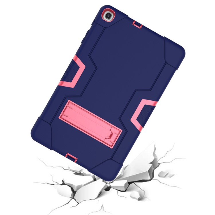 Shock Proof Hybrid TPU + PC Tablet Cover with Kickstand for Samsung Galaxy Tab A 10.1 (2019) - Dark Blue / Rose-7