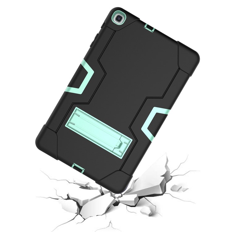 Shock Proof Hybrid TPU + PC Tablet Cover with Kickstand for Samsung Galaxy Tab A 10.1 (2019) - Black / Cyan-7