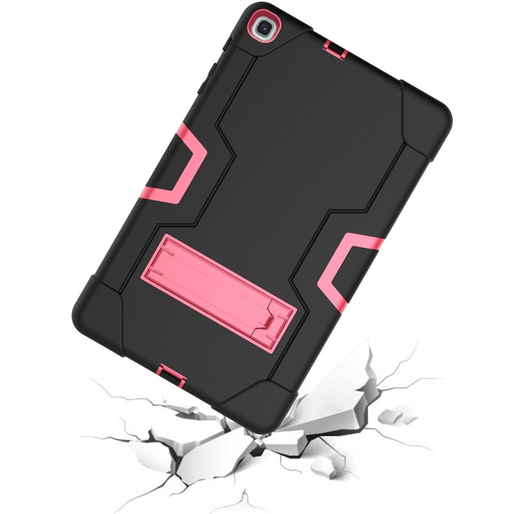 Shock Proof Hybrid TPU + PC Tablet Cover with Kickstand for Samsung Galaxy Tab A 10.1 (2019) - Black / Rose-7