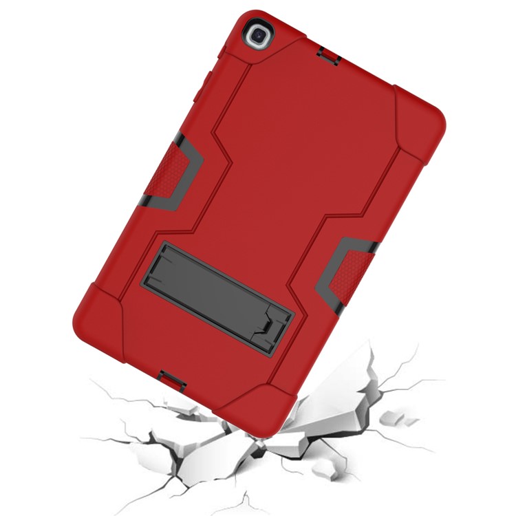 Prova De Choque Híbrido TPU + PC Tablet Capa Com Suporte Para Samsung Galaxy Tab A 10.1 (2019) - Vermelho / Preto-7