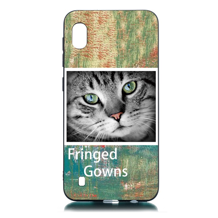 Pattern Printing Flexi Matte TPU Phone Cover for Samsung Galaxy A10 - Cat-1