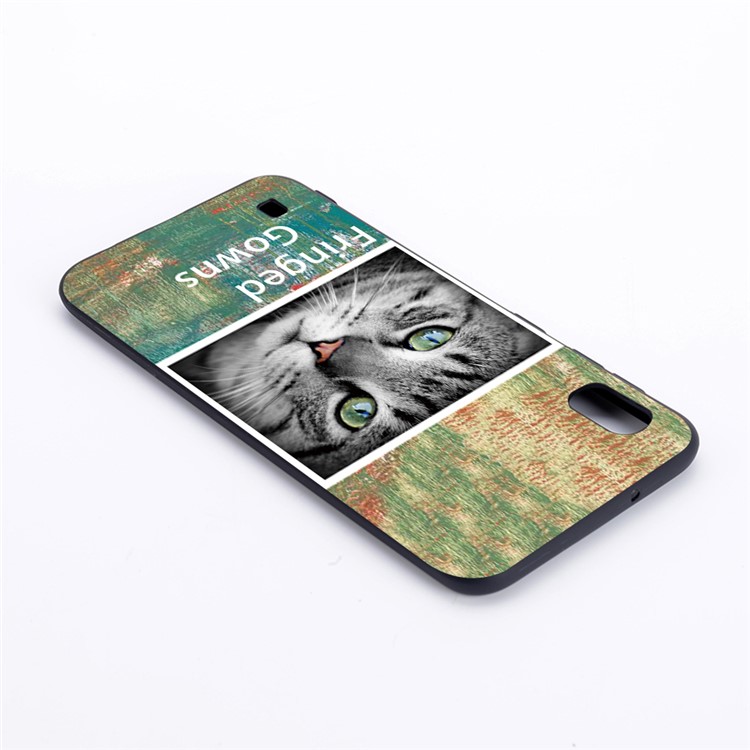 Pattern Printing Flexi Matte TPU Phone Cover for Samsung Galaxy A10 - Cat-2
