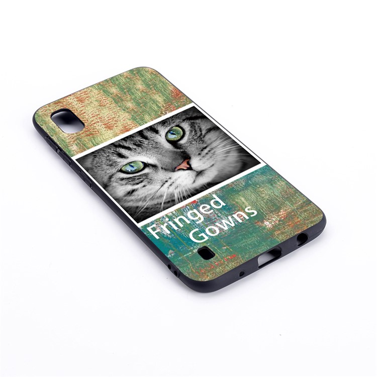 Pattern Printing Flexi Matte TPU Phone Cover for Samsung Galaxy A10 - Cat-3
