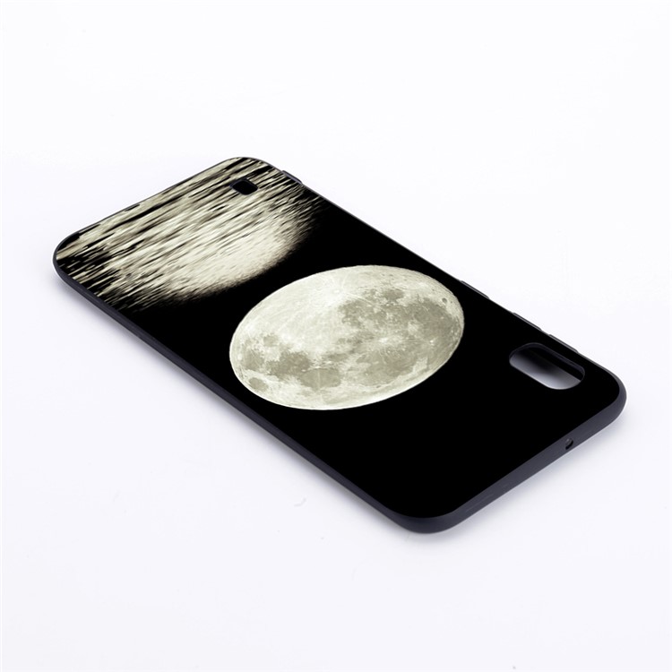 Pattern Printing Flexi Matte TPU Phone Cover for Samsung Galaxy A10 - Moon-2