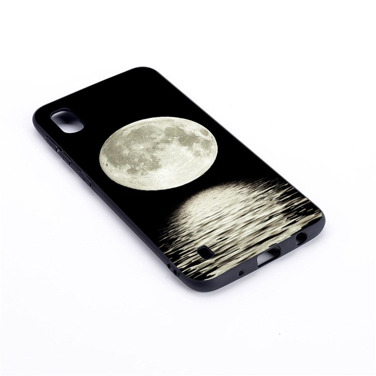 Pattern Printing Flexi Matte TPU Phone Cover for Samsung Galaxy A10 - Moon-3