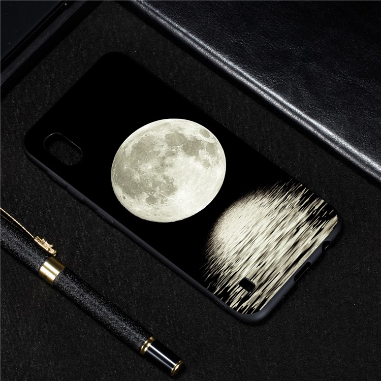 Pattern Printing Flexi Matte TPU Phone Cover for Samsung Galaxy A10 - Moon-4