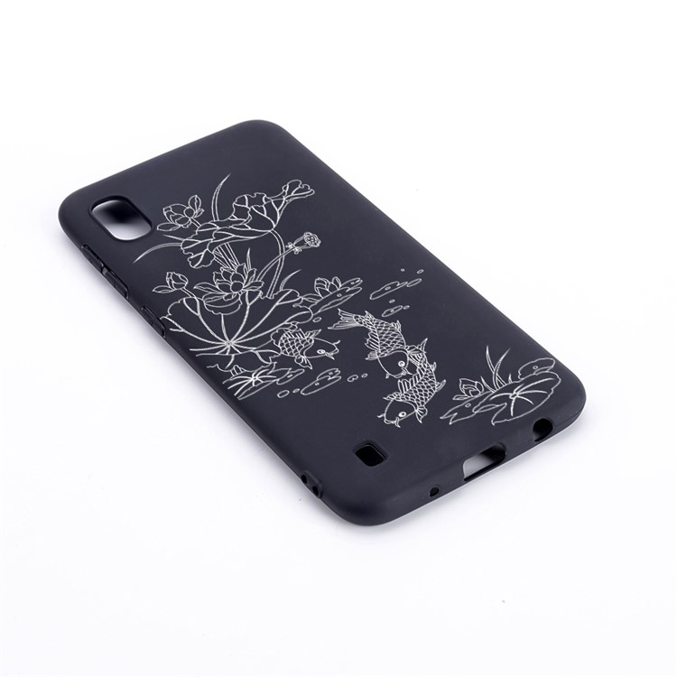 Pattern Printing Flexi Matte TPU Phone Cover for Samsung Galaxy A10 - Fish Pond-3