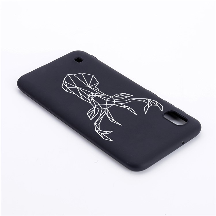 Pattern Printing Flexi Matte TPU Phone Cover for Samsung Galaxy A10 - Elk-2