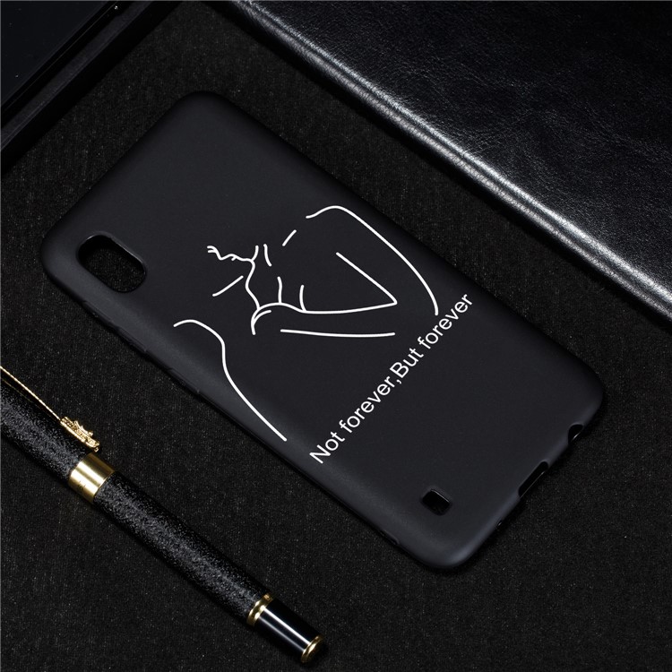 Pattern Printing Flexi Matte TPU Phone Cover for Samsung Galaxy A10 - Not Forever But Forever-5