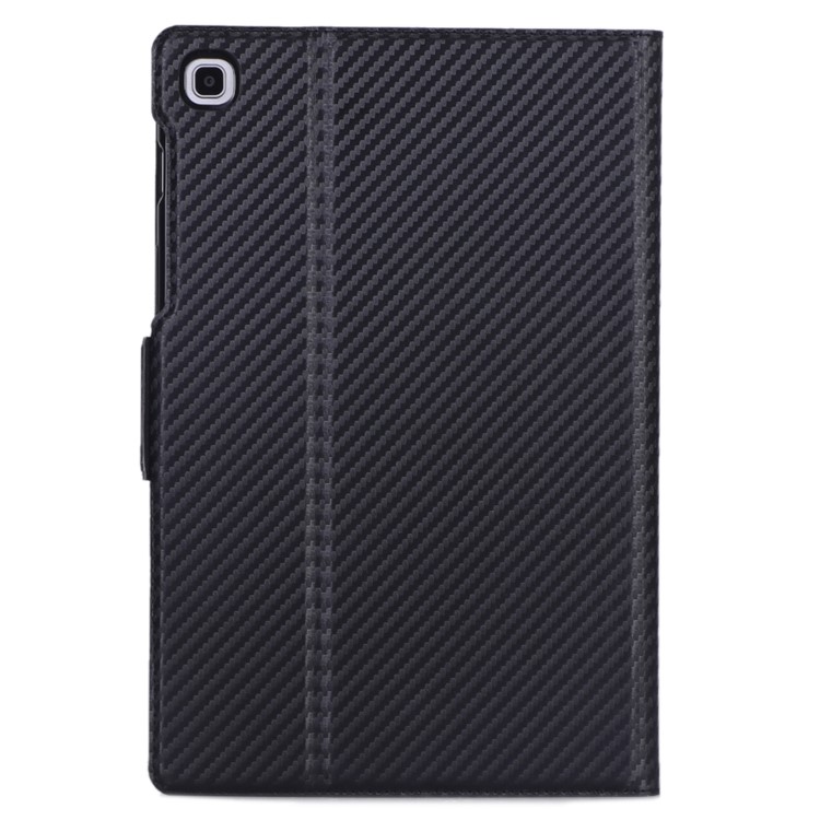 WY-606C Ultra-thin Carbon Fiber Texture PU Leather Stand Cover Case for Samsung Galaxy Tab S5e SM-T720 - Black-13