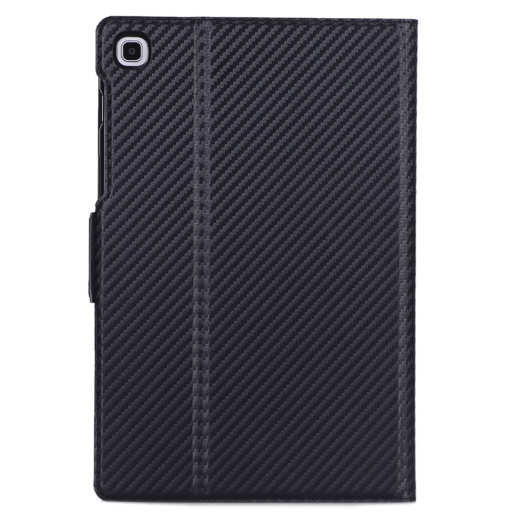 WY-606C Ultra-thin Carbon Fiber Texture PU Leather Stand Cover Case for Samsung Galaxy Tab S5e SM-T720 - Black-13