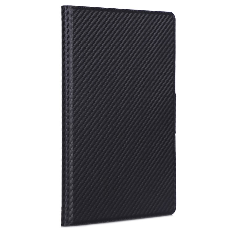 WY-606C Ultra-thin Carbon Fiber Texture PU Leather Stand Cover Case for Samsung Galaxy Tab S5e SM-T720 - Black-2