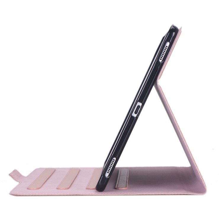 WY-606C Ultra-thin Carbon Fiber Texture PU Leather Stand Cover Case for Samsung Galaxy Tab S5e SM-T720 - Pink-6