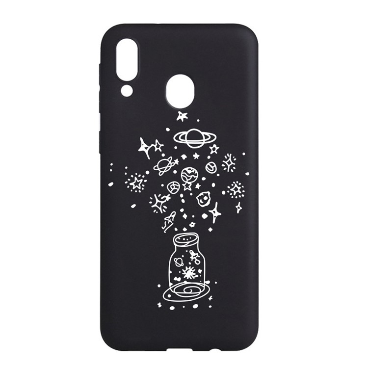 Pattern Printing and Embossment Flexi Matte TPU Phone Cover for Samsung Galaxy A40 - Wishing Bottle-1